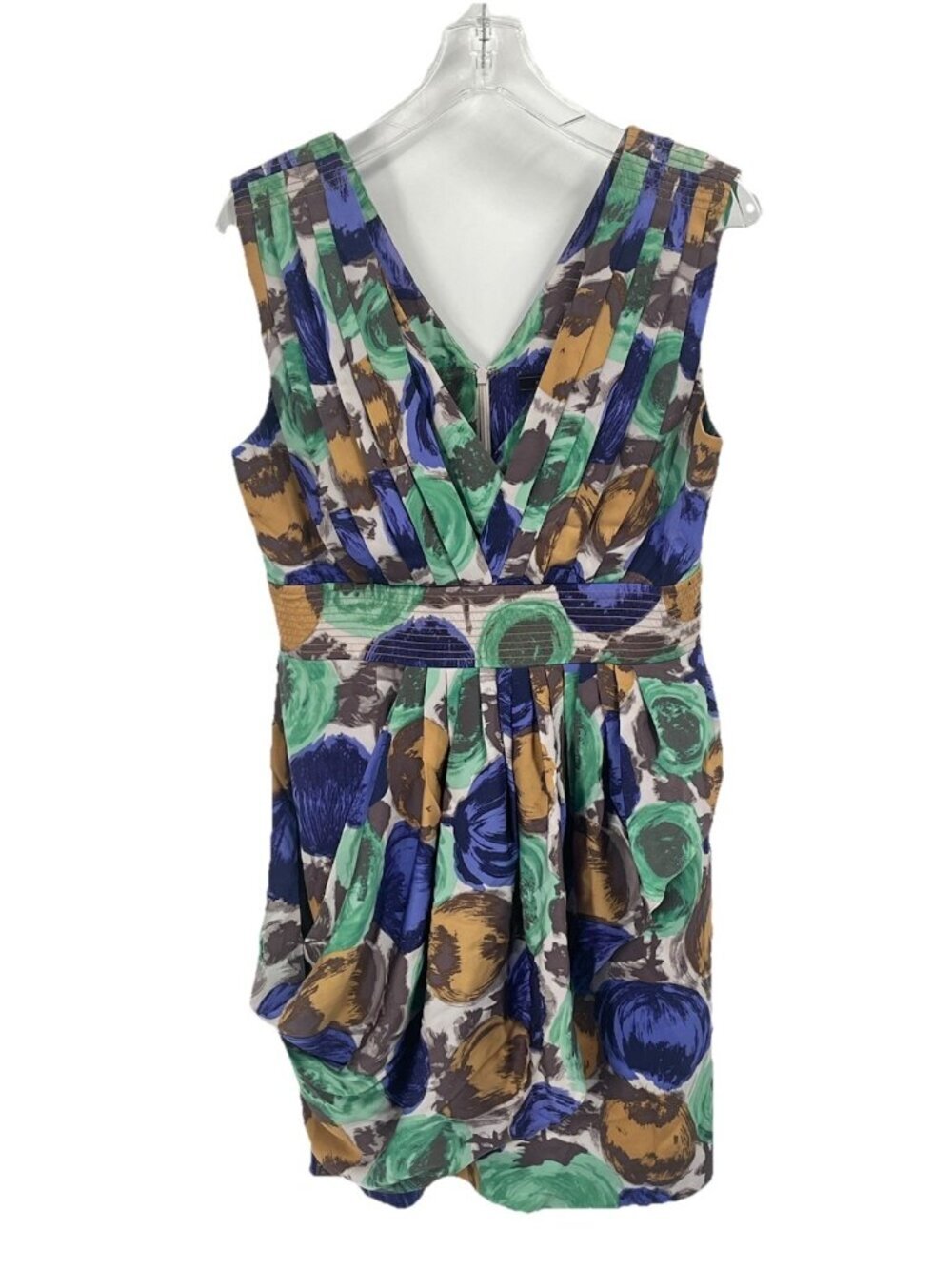 BCBG Maxazria Floral Silk Dress Sz 10 Feminine Cocktail Garden Party Designer